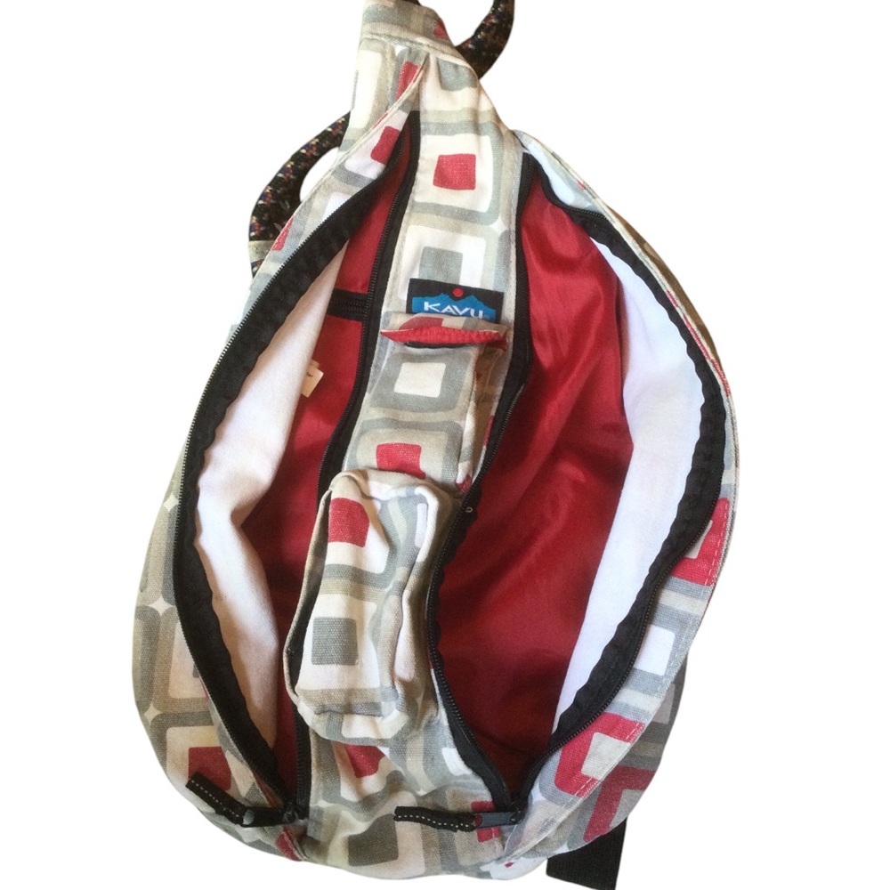 KAVU Crossbody Sling Bag - Multicolor Geometric Design - Picture 7 of 10